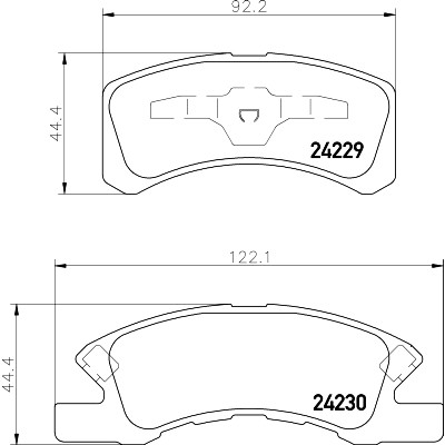 Jeu de plaquettes de frein HELLA 8DB 355 012-051
