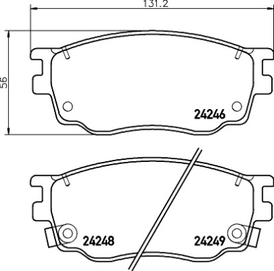 Jeu de plaquettes de frein HELLA 8DB 355 012-091