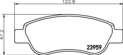 Jeu de plaquettes de frein HELLA 8DB 355 012-141