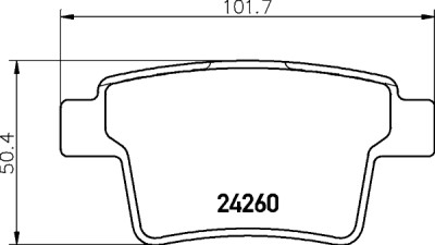 Jeu de plaquettes de frein HELLA 8DB 355 012-171