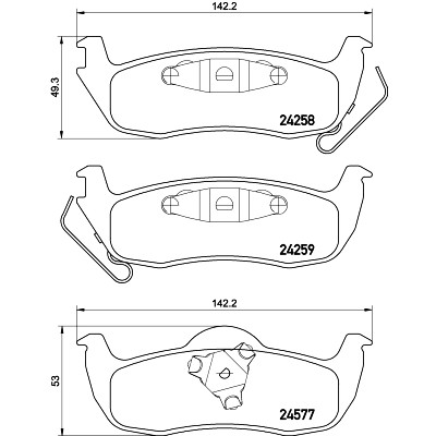 Jeu de plaquettes de frein HELLA 8DB 355 012-181