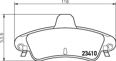 Jeu de plaquettes de frein HELLA 8DB 355 012-191