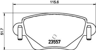 Jeu de plaquettes de frein HELLA 8DB 355 012-211