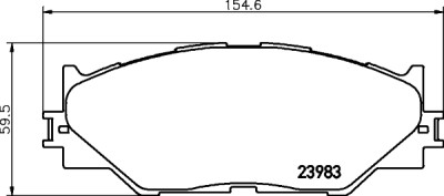 Jeu de plaquettes de frein HELLA 8DB 355 012-241