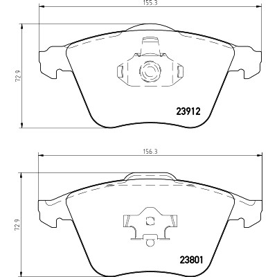 Jeu de plaquettes de frein HELLA 8DB 355 012-281