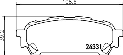 Jeu de plaquettes de frein HELLA 8DB 355 012-311