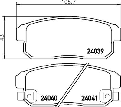 Jeu de plaquettes de frein HELLA 8DB 355 012-331