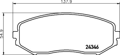 Jeu de plaquettes de frein HELLA 8DB 355 012-351