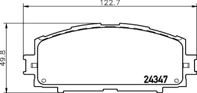 Jeu de plaquettes de frein HELLA 8DB 355 012-361