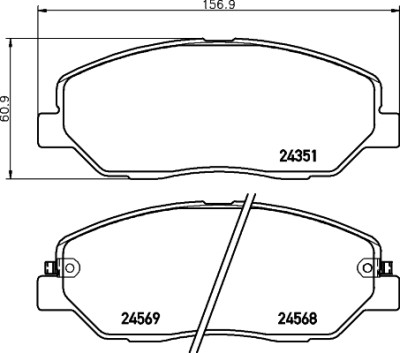 Jeu de plaquettes de frein HELLA 8DB 355 012-371