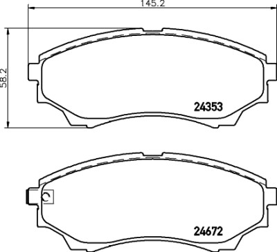 Jeu de plaquettes de frein HELLA 8DB 355 012-381