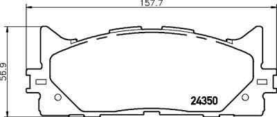 Jeu de plaquettes de frein HELLA 8DB 355 012-401