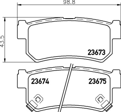 Jeu de plaquettes de frein HELLA 8DB 355 012-501