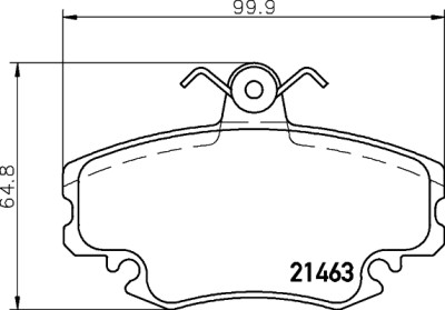 Jeu de plaquettes de frein HELLA 8DB 355 012-671
