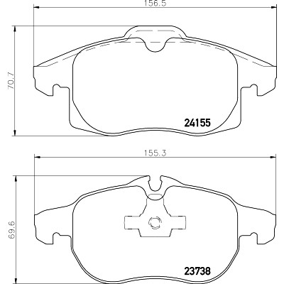 Jeu de plaquettes de frein HELLA 8DB 355 012-681
