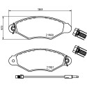 Jeu de plaquettes de frein HELLA 8DB 355 012-711