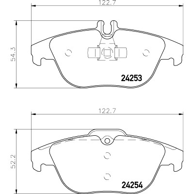 Jeu de plaquettes de frein HELLA 8DB 355 012-741