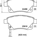 Jeu de plaquettes de frein HELLA 8DB 355 012-781
