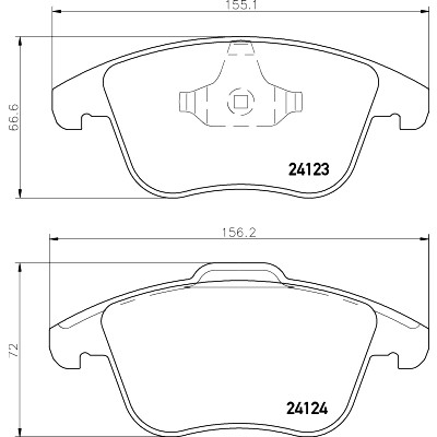 Jeu de plaquettes de frein HELLA 8DB 355 012-891