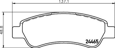 Jeu de plaquettes de frein HELLA 8DB 355 012-911