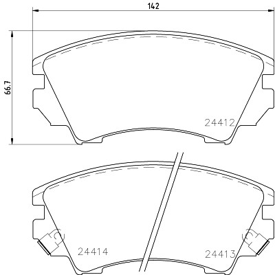 Jeu de plaquettes de frein HELLA 8DB 355 013-041