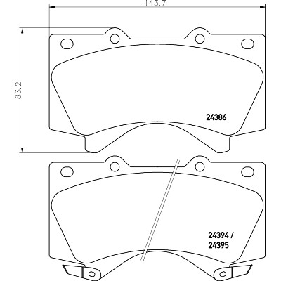 Jeu de plaquettes de frein HELLA 8DB 355 013-151