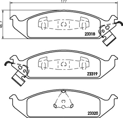 Jeu de plaquettes de frein HELLA 8DB 355 013-281