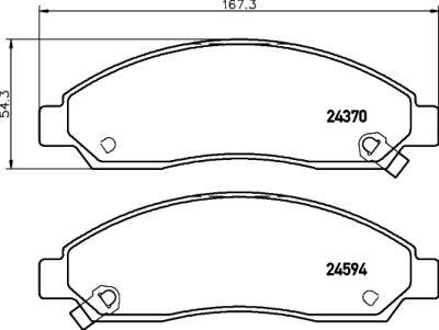 Jeu de plaquettes de frein HELLA 8DB 355 013-291