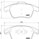 Jeu de plaquettes de frein HELLA 8DB 355 013-351