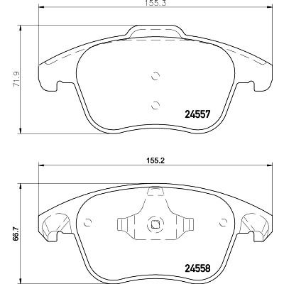 Jeu de plaquettes de frein HELLA 8DB 355 013-351