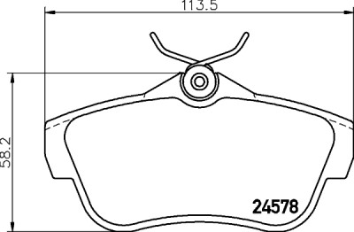 Jeu de plaquettes de frein HELLA 8DB 355 013-421