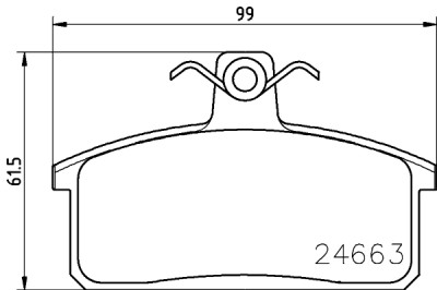 Jeu de plaquettes de frein HELLA 8DB 355 013-451