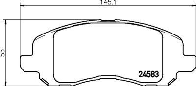 Jeu de plaquettes de frein HELLA 8DB 355 013-491