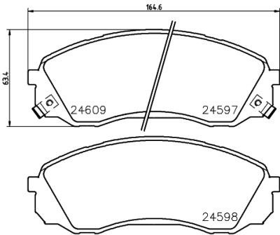 Jeu de plaquettes de frein HELLA 8DB 355 013-541