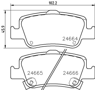 Jeu de plaquettes de frein HELLA 8DB 355 013-571