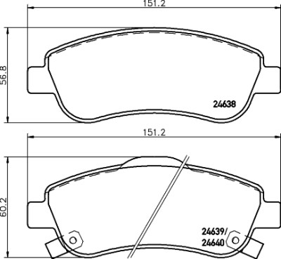 Jeu de plaquettes de frein HELLA 8DB 355 013-611