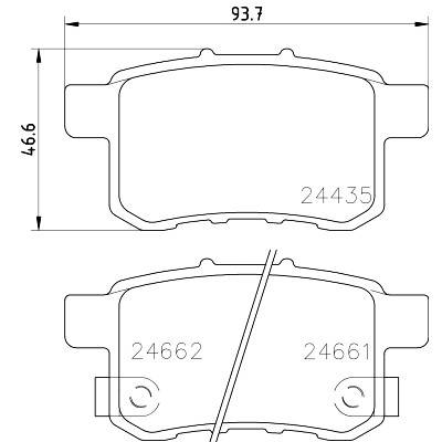 Jeu de plaquettes de frein HELLA 8DB 355 013-631