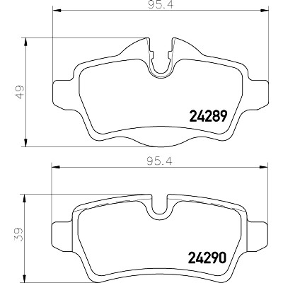 Jeu de plaquettes de frein HELLA 8DB 355 013-661