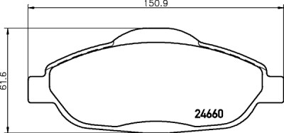 Jeu de plaquettes de frein HELLA 8DB 355 013-911