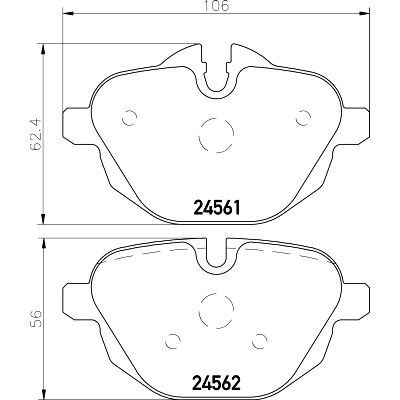 Jeu de plaquettes de frein HELLA 8DB 355 013-921