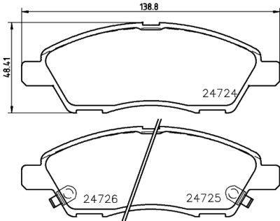 Jeu de plaquettes de frein HELLA 8DB 355 014-071
