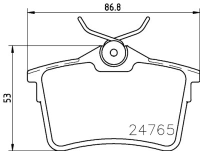 Jeu de plaquettes de frein HELLA 8DB 355 014-081