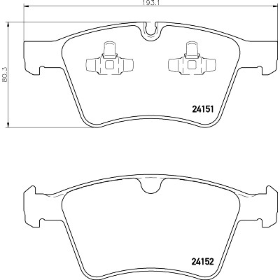 Jeu de plaquettes de frein HELLA 8DB 355 014-191