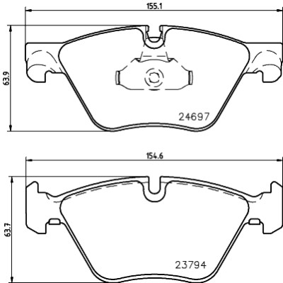 Jeu de plaquettes de frein HELLA 8DB 355 014-351