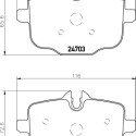 Jeu de plaquettes de frein HELLA 8DB 355 014-361