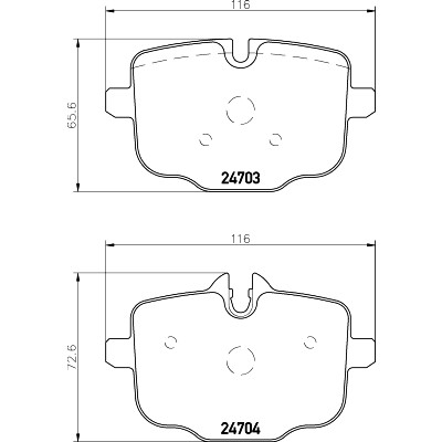 Jeu de plaquettes de frein HELLA 8DB 355 014-361