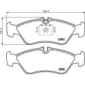 Jeu de plaquettes de frein HELLA 8DB 355 014-401