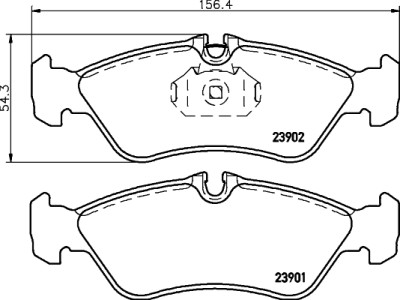 Jeu de plaquettes de frein HELLA 8DB 355 014-401