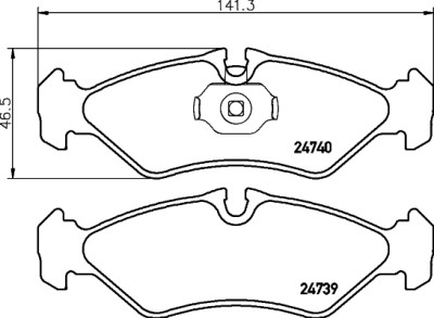 Jeu de plaquettes de frein HELLA 8DB 355 014-421