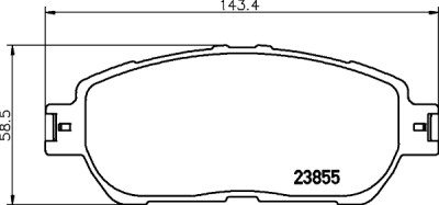 Jeu de plaquettes de frein HELLA 8DB 355 014-441